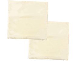 Decoratieve Kussenslopen - Bank Kussenhoes - Woonkamer Decoratie - Zijdezacht Satijn - 2 Stuks - Beige