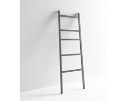 Decoratieve ladder 160x50 cm in donker beton voor handdoeken en opslag