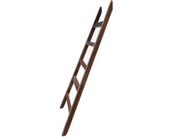 Decoratieve ladder - Wanddecoratie - Handdoeken ophangen - Oud hout - 100 cm - Bruin