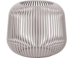 Decoratieve Lantaarn Maat S - Grijze Kandelaar van Roestvrij Staal