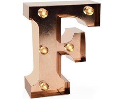 Decoratieve LED Letterlamp - Lichtgevende Mini Letter F voor Huis en Kinderkamer