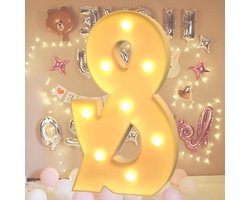 Decoratieve Letterlamp - Lichtgevende Letter - Feestversiering - DIY Instelling - 70 cm - Wit