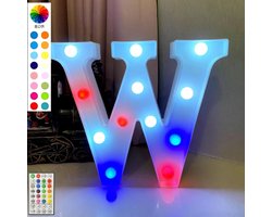 Decoratieve Letterlamp - Verlichte Letters - Feestelijke Decoratie - 16 Kleuren Afstandsbediening - 22 cm Hoog - Meerdere Kleuren