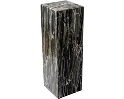 Decoratieve Marmeren Zuil - Bloemenstandaard Bijzettafel - Interieur Decoratie - Echt Groen Marmer - 62 x 21 x 21 cm