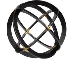 Decoratieve Metalen Bol voor Woondecoratie - Zwart en Goud