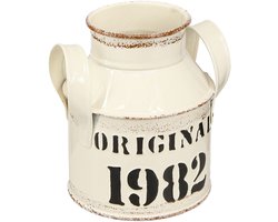 Decoratieve metalen kan “Original 1982” Crème Roest H13cm 2 stuks, 2 S