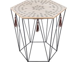 Decoratieve Metalen Salontafel Achthoekig Etnische Stijl