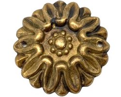 Decoratieve meubelapplicatie Messing antiek rond 43mm