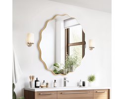 Decoratieve muurspiegel - industrieel modern - 50 cm diameter - geschikt voor badkamer en salon