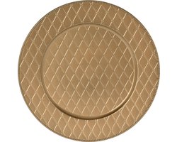 Decoratieve onderzetter voor borden, Ø 33 cm, mat goud