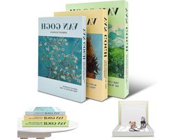 Decoratieve Opbergdozen Set van 3 - Aesthetic Faux Boeken met Magnetische Sluiting voor Woondecoratie, Koffietafel en Boekenkast (Kleurrijk)