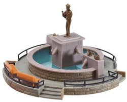 Decoratieve Ornamentale Fontein Wit voor Tuin en Diorama