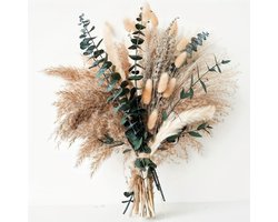 Decoratieve pampasgras set van 92 stuks voor boho-tafeldecoratie en bruiloftstafel, natuurlijke gedroogde bloemen voor woonkamer en slaapkamer - Stijlvolle interieuraccessoires