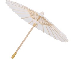Decoratieve Papieren Parasol in Wit - Ideaal voor Bruiloften, Feestjes en Cosplay