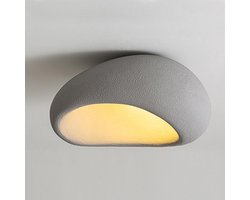 Decoratieve Plafondlamp in Stenen Look - Hanglamp Woonkamer, Eetkamer, Slaapkamer - E27 Fitting