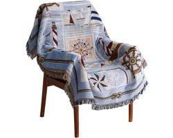 Decoratieve Plaid - Slaapbank Handdoek - Woonkamer Decoratie - Jacquard Techniek - 160x220cm - Multicolor