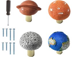 Decoratieve Planetary Shape Handgrepen voor Meubels - 4 Stuks Kastenknoppen met Schroeven voor Lades en Kasten