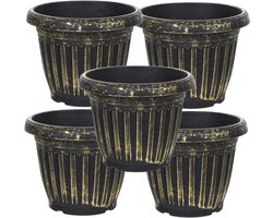 Decoratieve Plantenpotten - Bloempotten Bakken - Planten Kweken - Ademend Materiaal - 14x11x8.2CM - Goud Marmer