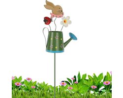 Decoratieve Plantsteunen - Tuindecoratie Stokken - Planten Ondersteunen - Met Konijn Motief - 33 x 8 cm - Multicolor