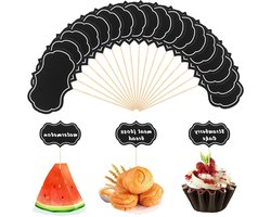 Decoratieve Prikkers met Labels - 50 Stuks voor Feestjes, Bruiloften en Buffetplaten - Ideaal voor Snoep, Kaas en Planten