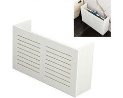 Decoratieve Radiatorbekleding met Ventilatiesleuven voor Badkamer en Huiskamer - Waterdichte Buisverberger van Hout-Kunststof