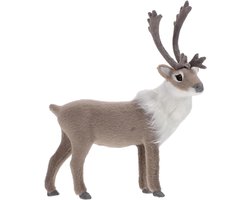 Decoratieve Reindeer Beeldje voor Kerstversiering - Realistische Elch Sculptuur voor Thuis, Kinderen en Feestdagen - Grijze Wild Dier Ornamenten