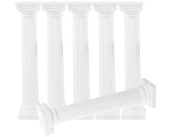 Decoratieve Romeinse Zuilen - Set van 6 - Kunststof Voor Binnen- en Buitengebruik