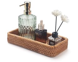 Decoratieve rotan badkameropslagmand voor handdoeken en toiletartikelen