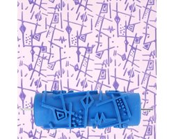 Decoratieve Rubber Verfroller van 5 Inch met Geëmbosseerde Textuur voor Muurverf en DIY Kunstprojecten - Herbruikbaar en Wasbaar Verf Gereedschap