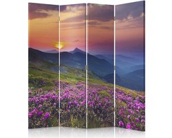 Decoratieve Ruimteverdeler - Kamer Divider - Interieur Indelen - Dubbelzijdig Bedrukt - 145x180 cm - Multicolor
