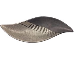 Decoratieve S-vormige Keramische Kom in Zilver/Grijs - Ideaal voor Tafeldecoratie en Opbergruimte