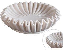 Decoratieve schaal, hars marmeren schaal, multifunctionele schaal van kunsthars, 15 cm
