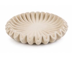 Decoratieve Schaal Ø32 cm Naturel – Moderne Sierkom van Cement – Organisch Design Woondecoratie voor Woonkamer, Salontafel & Eettafel