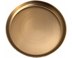 Decoratieve Schaal/Dienblad - Goud - Ø32 x 3 cm