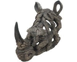 Decoratieve schedel MCW-H41, wanddecoratie hoofd trofee, polyresin indoor outdoor ~ neushoorn hoofd 26cm