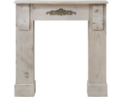 Decoratieve Schoorsteenmantel Hout Grijs Shabby Chic voor Woonkamer | Wanddecoratie Schouw