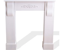 Decoratieve Schoorsteenmantel Klassiek Wit Shabby Chic - Wanddecoratie Woonkamer