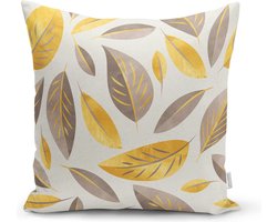 Decoratieve sierkussenhoes autumn leaves - Kussenhoes woonkamer - Binnen of Buiten decoratie sierkussenhoes -45x45cm afmeting