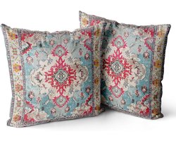 Decoratieve Sierkussenslopen Bloemen Rotan Stijl Vierkant 45x45 cm