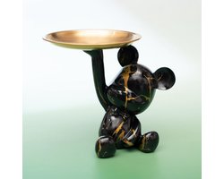 Decoratieve sleutelbak met berensculptuur voor entree en kantoor