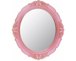 decoratieve spiegel vintage spiegel 30 x 40 cm ovaal roze