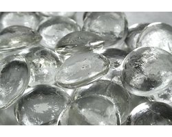 Decoratieve Stenen - Glas Decoratie - Woning Tuin - Massief Echt Glas - 10 kg - Transparant