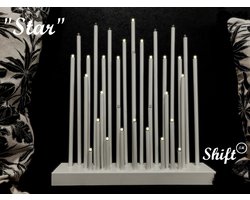 Decoratieve tafellamp "Shift" met 33 LEDs - Wit - 35 cm hoog