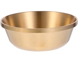 Decoratieve Tibetaanse offerkom van dik messing, vlam- en kantelbestendig, rituele waterkom voor boeddhistische ceremonies en meditatie