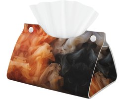 Decoratieve Tissue Box Cover - Esthetische Lederen Houder voor Badkamer en Kantoor, Grappige Opslag Organizer voor Tafelblad en Nachtkastjes