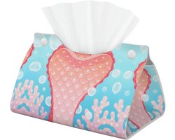 Decoratieve Tissue Box Cover voor Badkamer, Kantoor en Thuis - Esthetische Lederen Tissue Houder en Organizer voor Tafelblad en Nachtkastjes