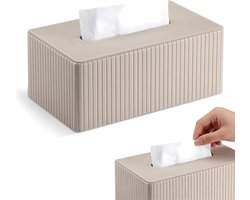 Decoratieve Tissue Dispenser van PU Leer voor Badkamer, Woonkamer, Eetkamer en Slaapkamer - Stijlvolle Tissue Box voor Thuis en Kantoor