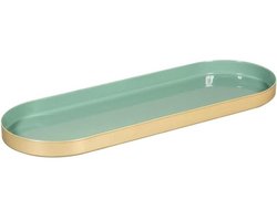 Decoratieve Tray - Langwerpige Schaal - Creëren en Decoreren - Tweekleurig Design - 28x10x1.5 cm - Eucalyptus