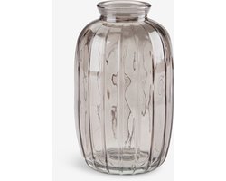 Decoratieve Vaas – Grijs – Ø7 x H12 cm – Moderne Woonaccessoire