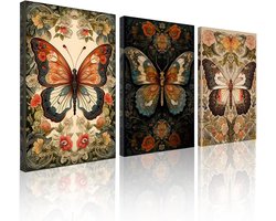 Decoratieve Vlinders Wanddecoratie Set van Drie Stuks voor Woonkamer en Slaapkamer